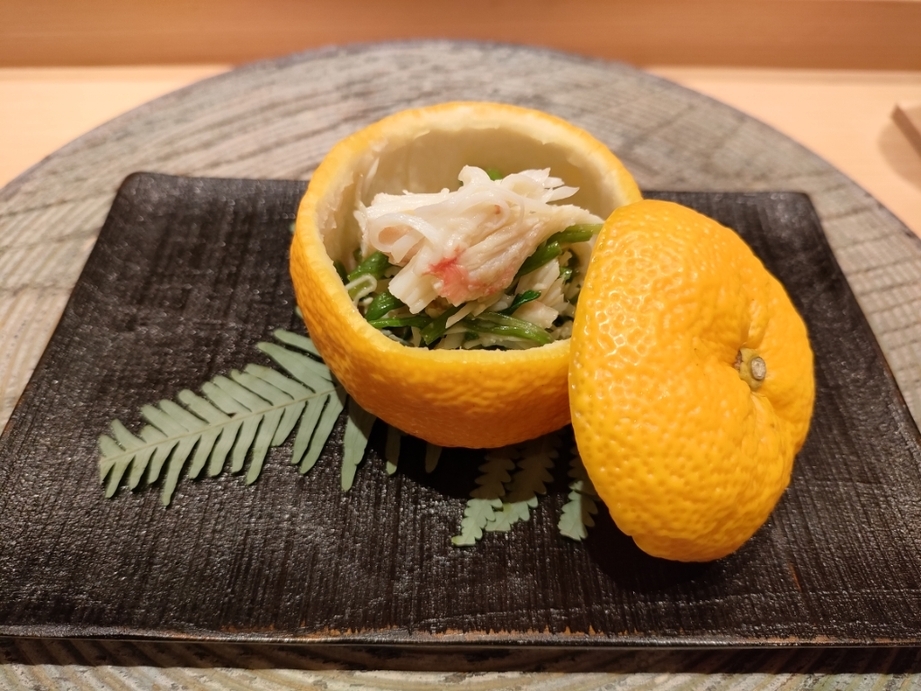 稲葉,松葉ガニの蟹味噌和え