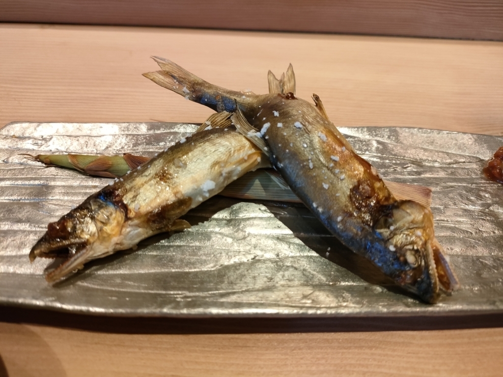 おぶねのアユの塩焼き