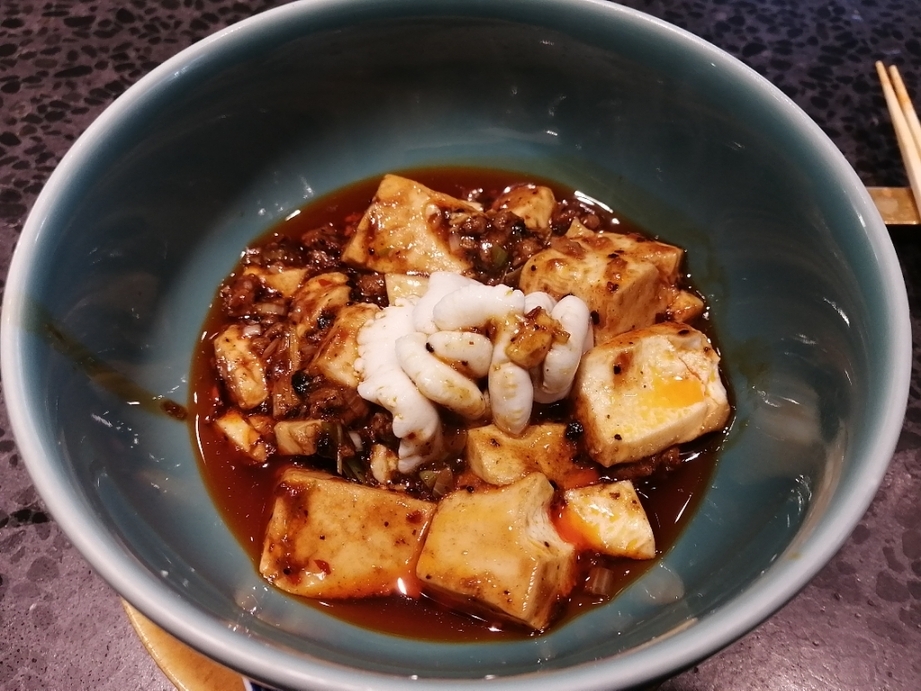 冬限定の白子入り麻婆豆腐
