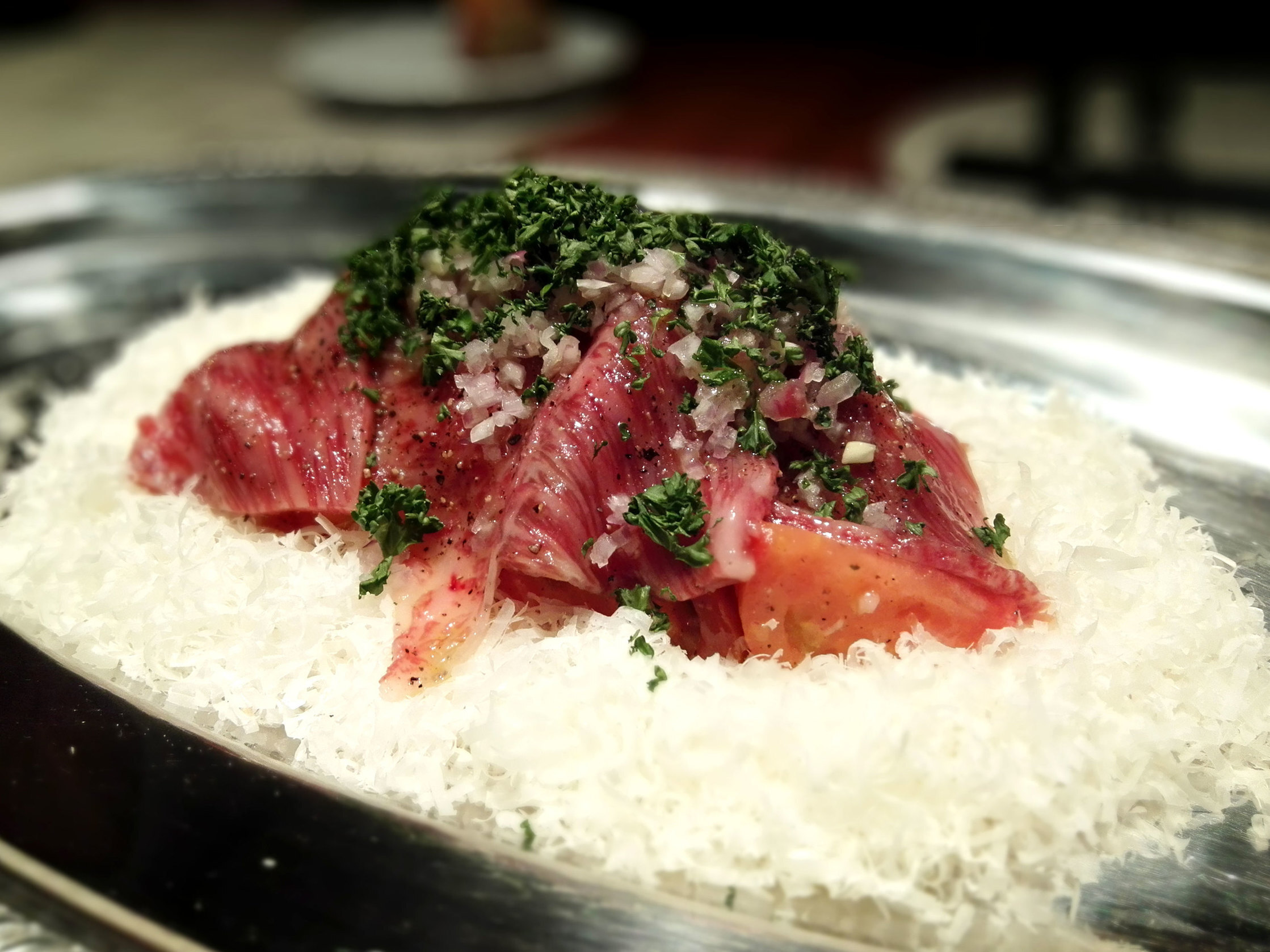 三田牛のカルパッチョ